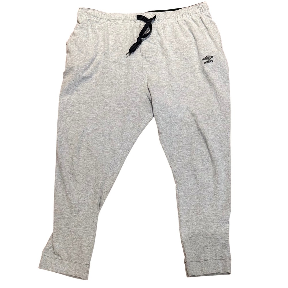 Umbro Athletic Lounge Jogger Sweatpants Heather Gray Tapered Mens Size XL